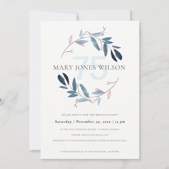 AGRADECIMIENTO LLUVIA AZUL ROSA CUALQUIER TARJETA DE CUMPLEAÑOS 7 (Anverso)