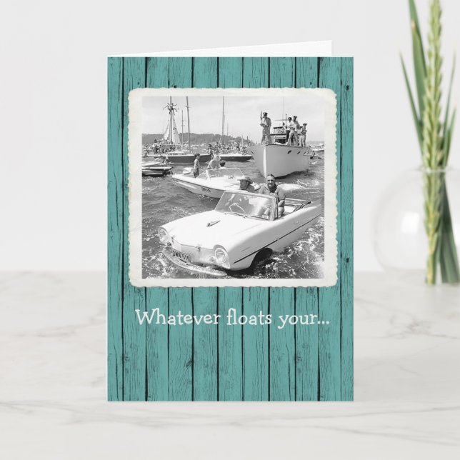 Agradecimiento Lo Que Sea Que Te Flote... Tarjeta de cumpleaños (Anverso)