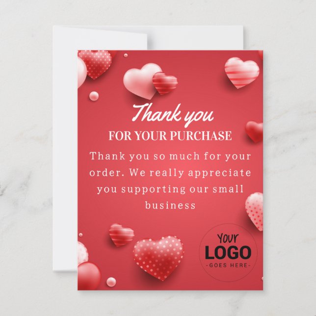 Agradecimiento Logo de personalizado social media Tarjeta de agra (Anverso)