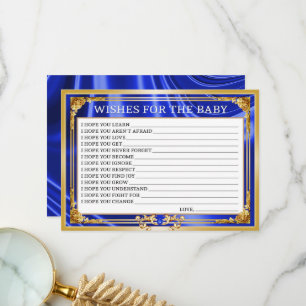 Agradecimiento Los deseos reales de Baby Shower para la tarjeta d