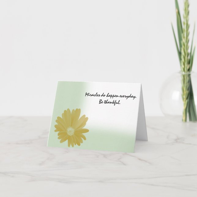 Agradecimiento Los Milagros Ocurren Todos Los Días Tarjeta De Not (Anverso)