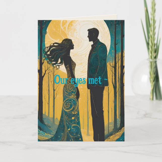 AGRADECIMIENTO LOS OJOS CONOCEN LA TARJETA DE ANIVERSARIO/AMOR (Anverso)