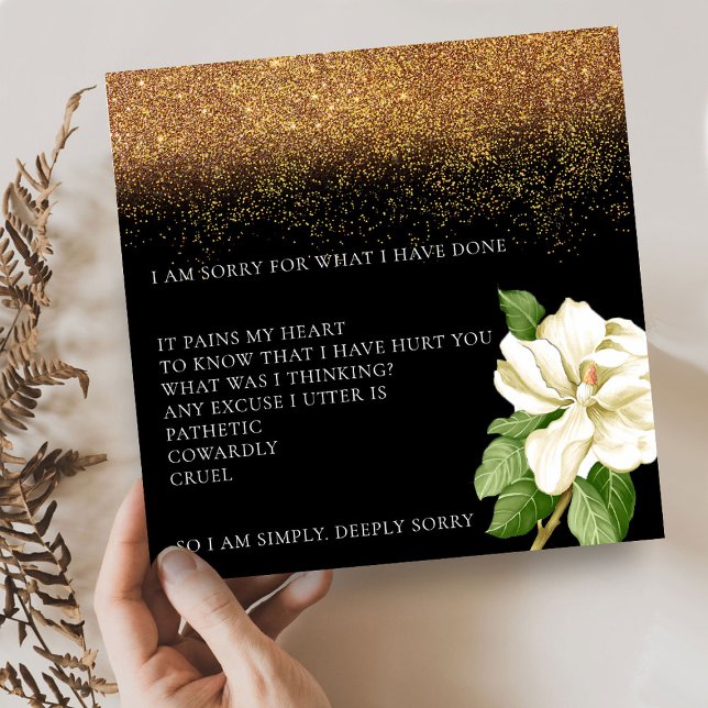 Agradecimiento Magical Sand Floral Lamento tarjeta de disculpa (Subido por el creador)