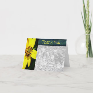 Agradecimiento Marco amarillo de la flor gracias tarjeta de foto