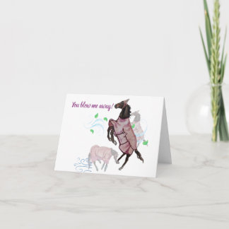 Agradecimiento me dejas sin aliento tarjeta de caballo Tarjeta de