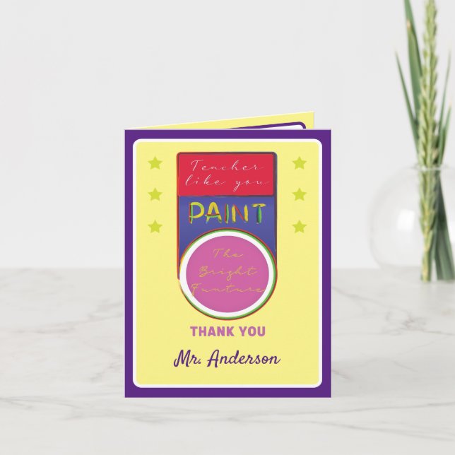 Agradecimiento Medalla de honor del profesor Gracias tarjeta (Anverso)