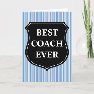 Agradecimiento Mejor entrenador de todos los tiempos tarjeta de a