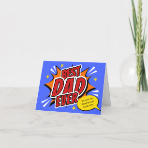 Agradecimiento Mejor Papá del Mundo Tarjeta del Día del Padre de