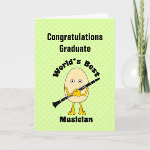 Agradecimiento Mejor tarjeta de graduación de músico clarinete de