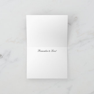 Agradecimiento Memento Vivere, Recuerda Vivir, Tarjeta de Dinosau