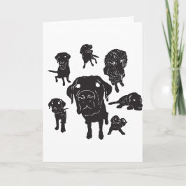 Agradecimiento ¡Mensaje de la tarjeta de guías del perro