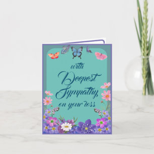 Agradecimiento Mensaje De Simpatía Tarjeta De Mariposas Florales