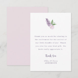 Agradecimiento Mensaje Floral rosa personalizado - Tarjeta de agr