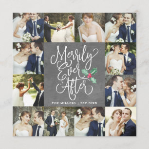 Agradecimiento Merrily Ever After Boda Tarjeta de 12 Fotos de Vac