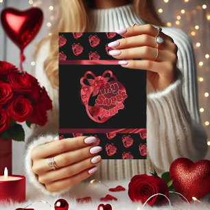 Agradecimiento Mi dulce corazón rojo brillante tarjeta de agradec