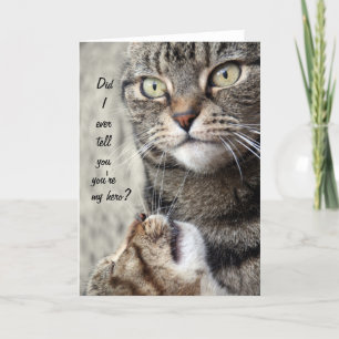 Agradecimiento Mi tarjeta de gato de Héroe