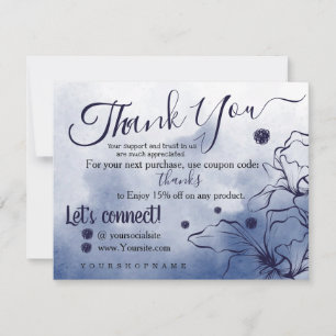 Agradecimiento Midnight Blue - Gracias por tu tarjeta de pedido