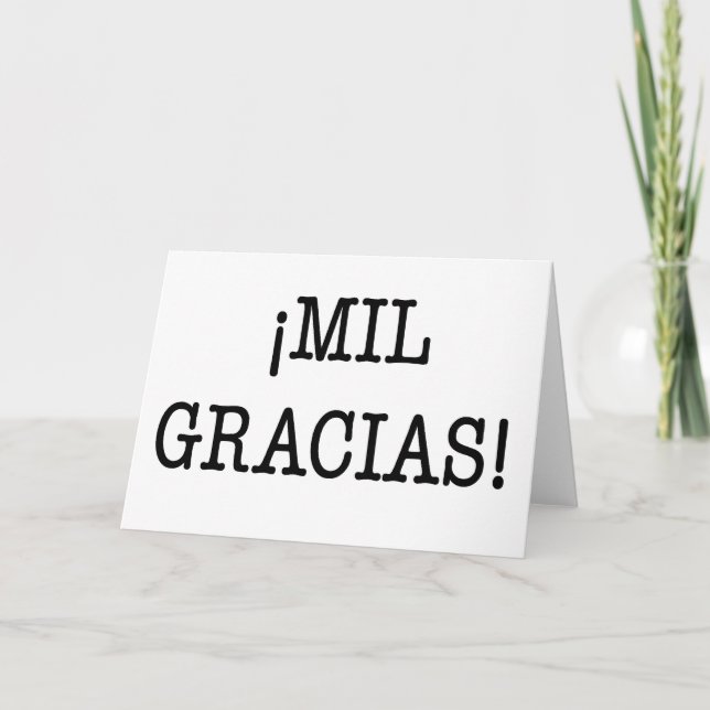 Agradecimiento ¡¡MILIPULGADA GRACIAS! - Gracias tarjeta de (Anverso)