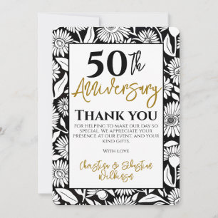 Agradecimiento Minimalista del 50º Aniversario con
