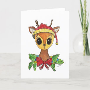 Agradecimiento Miss Deer - Tarjeta de vacaciones