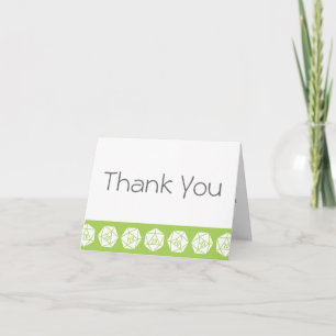 Agradecimiento Moda de mesa en Peridot Gracias tarjeta