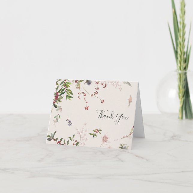 Agradecimiento Moda de vacaciones Botánica | Tarjeta de agradecim (Anverso)