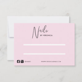 Agradecimiento Moda negra rosa presiona en tarjeta de visualizaci