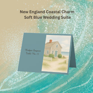 Agradecimiento moda Tarjeta de invitado del Boda Cape Cod Coastal