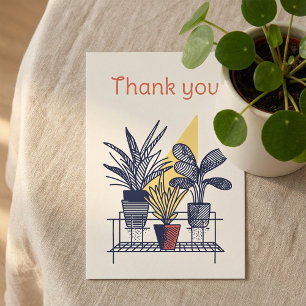Agradecimiento Moderna planta de la casa Tarjeta de agradecimient