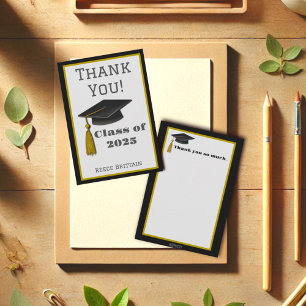 Agradecimiento Moderna tarjeta de portapapeles de graduación mode