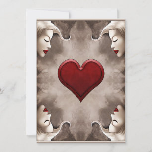 Agradecimiento Moderno, elegante, Reina de Corazones Tarjeta Ilus