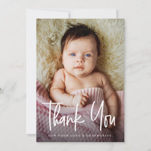 Agradecimiento moderno para baby shower con foto p