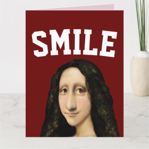 AGRADECIMIENTO ¡MONA SONRISA MODERNA! TARJETA DE CUMPLEAÑOS