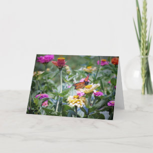 Agradecimiento Monarca en la tarjeta de zinnia Smorgasbord