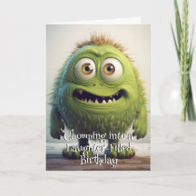 Monster Mayhem... tarjeta de cumpleaños Chortle Ch