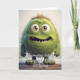 Agradecimiento Monster Mayhem... tarjeta de cumpleaños Chortle Ch