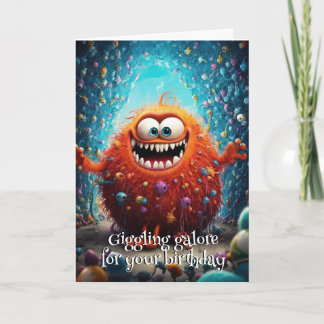Agradecimiento Monster Mayhem... tarjeta de cumpleaños Chuckle Ce
