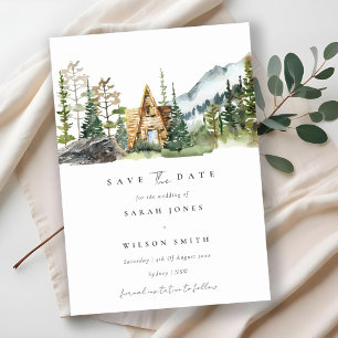 Agradecimiento Montaña Pine Forest Cabin Guardar La Tarjeta De Fe