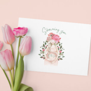 Agradecimiento Mostrándote Con Tarjeta De Saludo De Amor