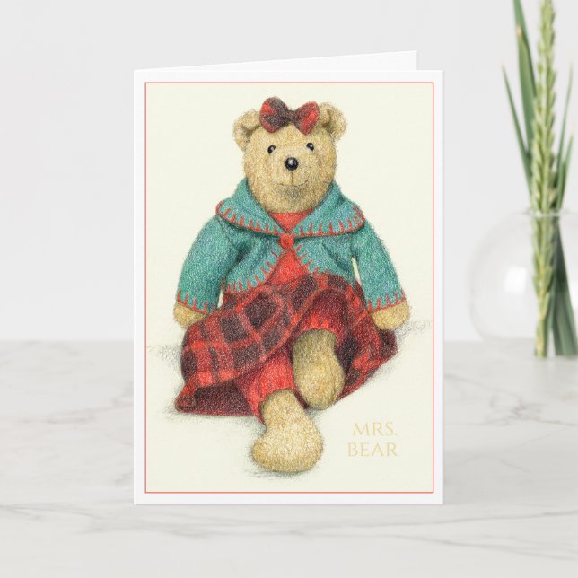 Agradecimiento MRS. Tarjeta de Navidades BEAR (Anverso)