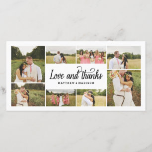 Agradecimiento Mucha Amor Collage   Tarjeta fotográfica de agrade