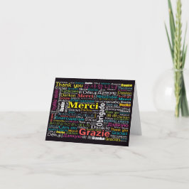 Agradecimiento multicultural o nota en blanco