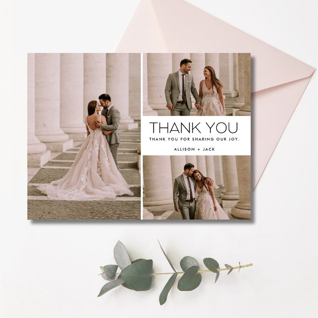 Agradecimiento Multifoto Collage Boda (Thank You Multi Photo Collage Wedding)