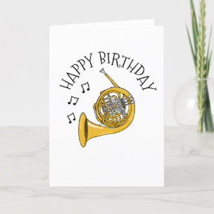 Agradecimiento Músico de Brass Hornist de la tarjeta de cumpleaño
