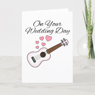 Agradecimiento Músico de Uke, jugador de la tarjeta Boda de Ukule