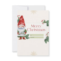 Navidades de acuarela Tarjeta Santa Claus, no foto