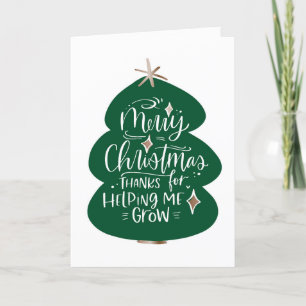 Agradecimiento Navidades Gracias Tarjeta De Maestra