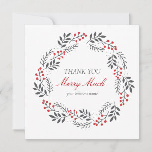 Agradecimiento Navidades Gracias Tarjeta De Negocios