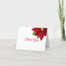 Agradecimiento Navidades Poinsettia plegado Tarjeta de agradecimi