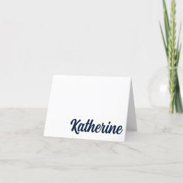 Agradecimiento NAVY, NARANJA Auburn, tarjeta personalizada de Ala